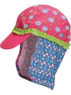 Czapki dla dzieci - Playshoes Czapka w kolorze różowym z osłoną karku - miniaturka - grafika 1