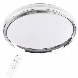 Polux Plafon LED Glossy2 51cm 72W biały chrom z pilotem 314826 - Lampy sufitowe - miniaturka - grafika 2
