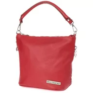 Torebki damskie - Czerwona Damska Torebka Listonoszka Skórzana Włoska Skóra Beltimore T75 Czerwony - miniaturka - grafika 1
