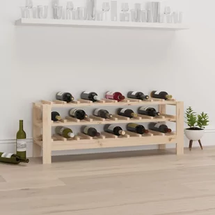 Lumarko Stojak na wino, 109,5x30x42 cm, lite drewno sosnowe - Stojaki na wino - miniaturka - grafika 1