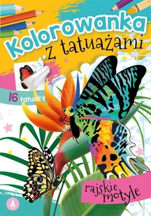Kolorowanka z tatuażami. Rajskie motyle - Kolorowanki, wyklejanki - miniaturka - grafika 1