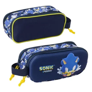 Piórnik Szkolny Saszetka Tuba Dwukomorowy Sonic "City" - Piórniki - miniaturka - grafika 1