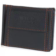 Portfele - Męski portfel skórzany banknotówka Wild Horse 16 granatowy z pomarańczowym akcentem RATY 0% | PayPo | GRATIS WYSYŁKA | ZWROT DO 100 DNI - miniaturka - grafika 1