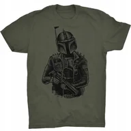 Koszulki męskie - Boba Fett Koszulka Punk Rock And Roll Mandalorian - miniaturka - grafika 1