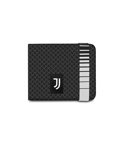 Seven Juventus elastyczny portfel, czarny, przegródki na banknoty i karty, magnetyczny uchwyt na monety z guzikiem, gumka zewnętrzna, dla dzieci i nastolatków, podróże, wypoczynek, pomysł na prezent