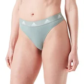 Majtki damskie - adidas Damskie majtki stringi, olive green, S - miniaturka - grafika 1