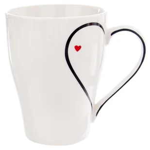 Kubek porcelanowy duo serce 0,38 l do kawy, herbaty - Kubki - miniaturka - grafika 1
