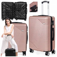 Walizki - WALIZKA ŚREDNIA PODRÓŻNA na kółkach BAGAŻ z ABS mocna SZYFR XL Sapphire DUO - miniaturka - grafika 1