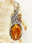 Wisiorki - 629-32 Wisiorek Srebro z Bursztynem - miniaturka - grafika 1