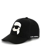Czapki dla dzieci - KARL LAGERFELD Czapka z daszkiem Z30387 Czarny - miniaturka - grafika 1