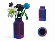 Wazony i flakony - Wazon Modern Design-nietłukący 15 cm Wazon 3D na sztuczne kwiaty Czerwono-Niebieski - miniaturka - grafika 1