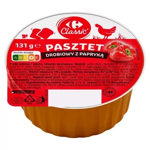 Carrefour Classic Pasztet drobiowy z papryką 131 g - Pasztet i przetwory mięsne - miniaturka - grafika 1