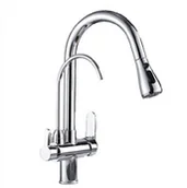 Baterie kuchenne - Bateria kuchenna retro z możliwością podłączenia filtra MILENE czarna - srebrny chrom - miniaturka - grafika 1