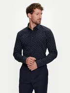 Koszule męskie - Calvin Klein Koszula K10K113168 Granatowy Slim Fit - miniaturka - grafika 1