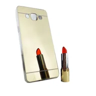 Etui i futerały do telefonów - Etui na telefon komórkowy Samsung Galaxy A5 2015 Mirror Soft Case Protective Cover Gold - miniaturka - grafika 1