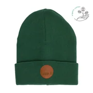Czapki męskie - Czapka Beanie Zielona Szałwiowa Z Bawełny Organicznej - miniaturka - grafika 1
