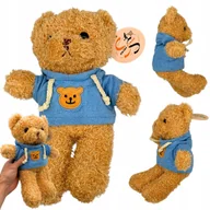 Maskotki i pluszaki - Maskotka Pluszowy Miś Z Kapturem Pluszak Przytulanka Pluszowa 25 cm - miniaturka - grafika 1