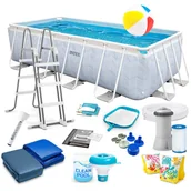 Baseny ogrodowe - Basen ogrodowy stelażowy z pompą INTEX 400x200 zestaw 18w1 - miniaturka - grafika 1