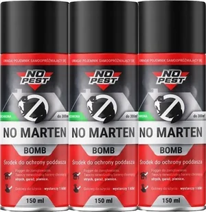 NO PEST 3x Bomba do Odstraszania Kun 150ml Środek Fogger Granat Odymiacz Preparat na Kuny Łasice i Inne Gryzonie - Zwalczanie i odstraszanie szkodników - miniaturka - grafika 1