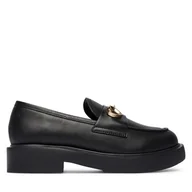 Półbuty damskie - Loafersy LOVE MOSCHINO JA10094G0NIA0000 Czarny - miniaturka - grafika 1