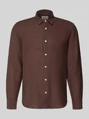 Koszule męskie - koszula casualowa o kroju slim fit z mieszanki bawełny i lnu model 'CAIDENLS SOLID' - miniaturka - grafika 1