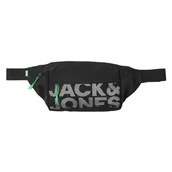 Torby męskie - Jack & Jones męska torba biodrowa JACASHFORD Mesh, kolor czarny/szczegóły: Island Green, Czarny/szczegóły: island green - miniaturka - grafika 1