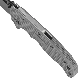 Nóż składany Demko AD20.5 Clip Point Grey Grivory, Black DLC D2 by Andrew Demko (205-D2-CP-DLC) - Noże - miniaturka - grafika 4