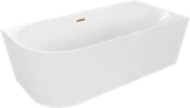 Wanny - Mexen Mia wanna wolnostojąca narożna prawa 170 x 80 cm, biała, przelew miedź szczotkowana - 52691708000P-65 - miniaturka - grafika 1