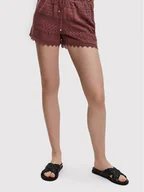 Spodenki damskie - Vero Moda Szorty materiałowe Honey 10190155 Bordowy Regular Fit - miniaturka - grafika 1