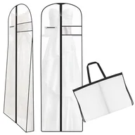 Spódnice - AiQInu Długa torba na ubrania, 180 x 60 cm składane pyłoszczelne etui na ubrania, zamek błyskawiczny do sukni ślubnej smokingu długa spódnica ubrania płaszcze - miniaturka - grafika 1
