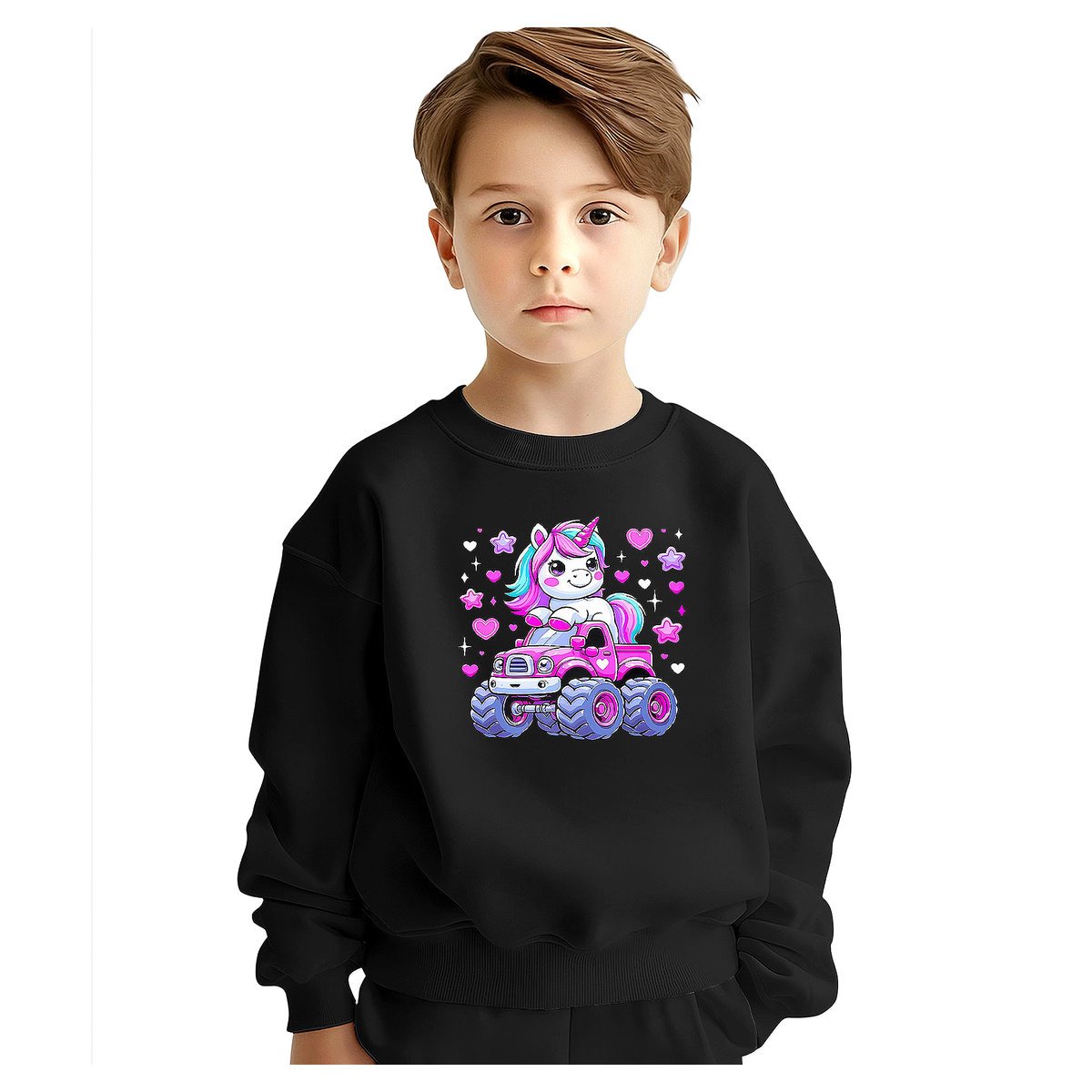 BLUZA DZIECIĘCA JEDNOROŻEC MONSTER TRUCK 104 DLA CHŁOPCA DZIEWCZYNKI