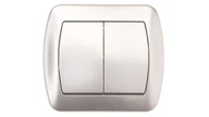Wyłączniki światła i elektryczne - Kontakt Simon Wyłącznik ścienny Akord świecznikowy AW5/26 aluminium srebrny - miniaturka - grafika 1