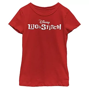 Disney Koszulka dziewczęca z logo Basic, Czerwony, XL - Koszulki dla dziewczynek - miniaturka - grafika 1