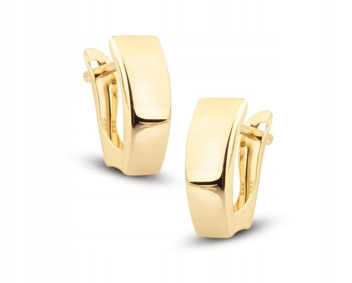 ZŁOTE KLASYCZNE KOLCZYKI ANGIELSKIE GŁADKIE 8KT 333