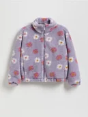 Kurtki i płaszcze dla dziewczynek - Reserved - Kurtka z imitacji baranka - lawendowy - miniaturka - grafika 1