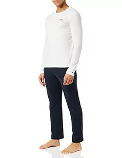 Tommy Hilfiger Męskie spodnie LS Jersey zestaw piżama, białe/pustynne niebo, XL - Spodenki męskie - miniaturka - grafika 1