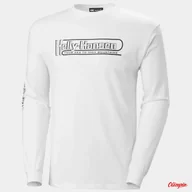Koszulki męskie - Koszulka męska HELLY HANSEN Yu Long Sleeve - White - miniaturka - grafika 1