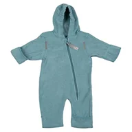 Kombinezony dla dzieci - HOPPEDIZ Kombinezon z bawełny ekologicznej ✓ bardzo długie nogawki – idealny do nosidełka dla niemowląt ✓ ściągacze na dłoniach i stopach, niebieski polar., 80-86 - miniaturka - grafika 1