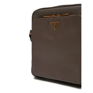 Torby męskie - Saszetka Guess Milano-Saffiano Eco-Mini Bags HMMISA P4260 Brązowy - miniaturka - grafika 1