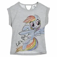 Koszulki dla dziewczynek - Koszulka dziewczęca My Little Pony bawełniana szara-98 - miniaturka - grafika 1