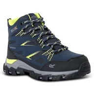 Buty dla chłopców - Regatta Dziecięce buty trekkingowe Holcombe, wodoodporne i oddychające, idealne do aktywności na świeżym powietrzu i wspinaczki górskiej, Granatowy (Navy) zielony, 38 EU - miniaturka - grafika 1