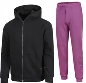 Dresy męskie - 4F OCIEPLANY DZIEWCZÄCY DRES KOMPLET BLUZA SPODNIE / rozm 146 - miniaturka - grafika 1