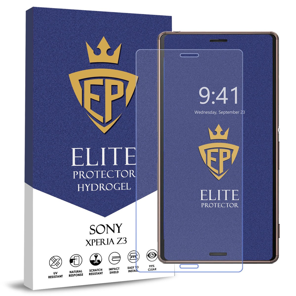 FOLIA 5D CAŁY EKRAN NA TELEFON DO SONY XPERIA Z3 HYDROŻELOWA ORYGINAŁ