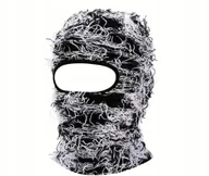 Czapki damskie - Kominiarka balaklawa czarno biała yeat maska drill streetwear y2k - miniaturka - grafika 1