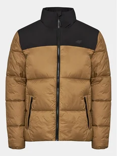 4F Kurtka zimowa 4FWAW23TDJAM348 Brązowy Regular Fit - Kurtki i kamizelki sportowe męskie - miniaturka - grafika 1