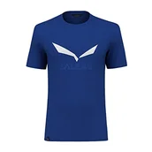 Koszulki męskie - Salewa Męski T-shirt Solid Logo Dry M - miniaturka - grafika 1