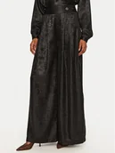 Spodnie damskie - Rinascimento Spodnie materiałowe CFC0121737003 Czarny Regular Fit - miniaturka - grafika 1