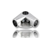 Inne mocowania - Złącze dwuramienne z półką Ø25 chrom - miniaturka - grafika 1