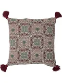 Poduszki do karmienia - Bloomingville Poduszka "Fibi" w kolorze beżowo-bordowym - 60 x 60 cm - miniaturka - grafika 1