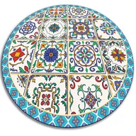 Dywany - Uniwersalny dywan okrągły winylowy portugalskie kafelki fi60 cm - miniaturka - grafika 1
